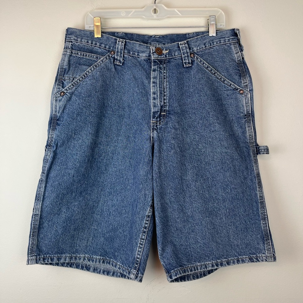LEE Dungarees Y2K Men's Legendary Workwear Carpenter Denim Shorts Mexico 34L